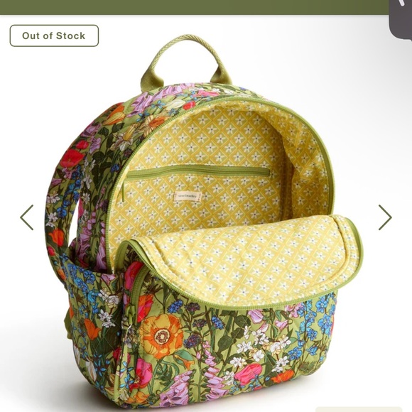 Vera Bradley Small Banbury Backpack Meadow Bouquet in Premium Cotton like new - Picture 3 of 15